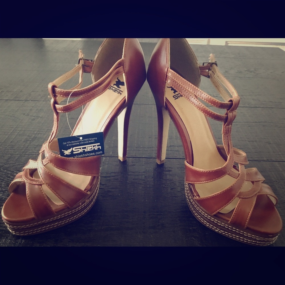 Brown Heeled Sandals